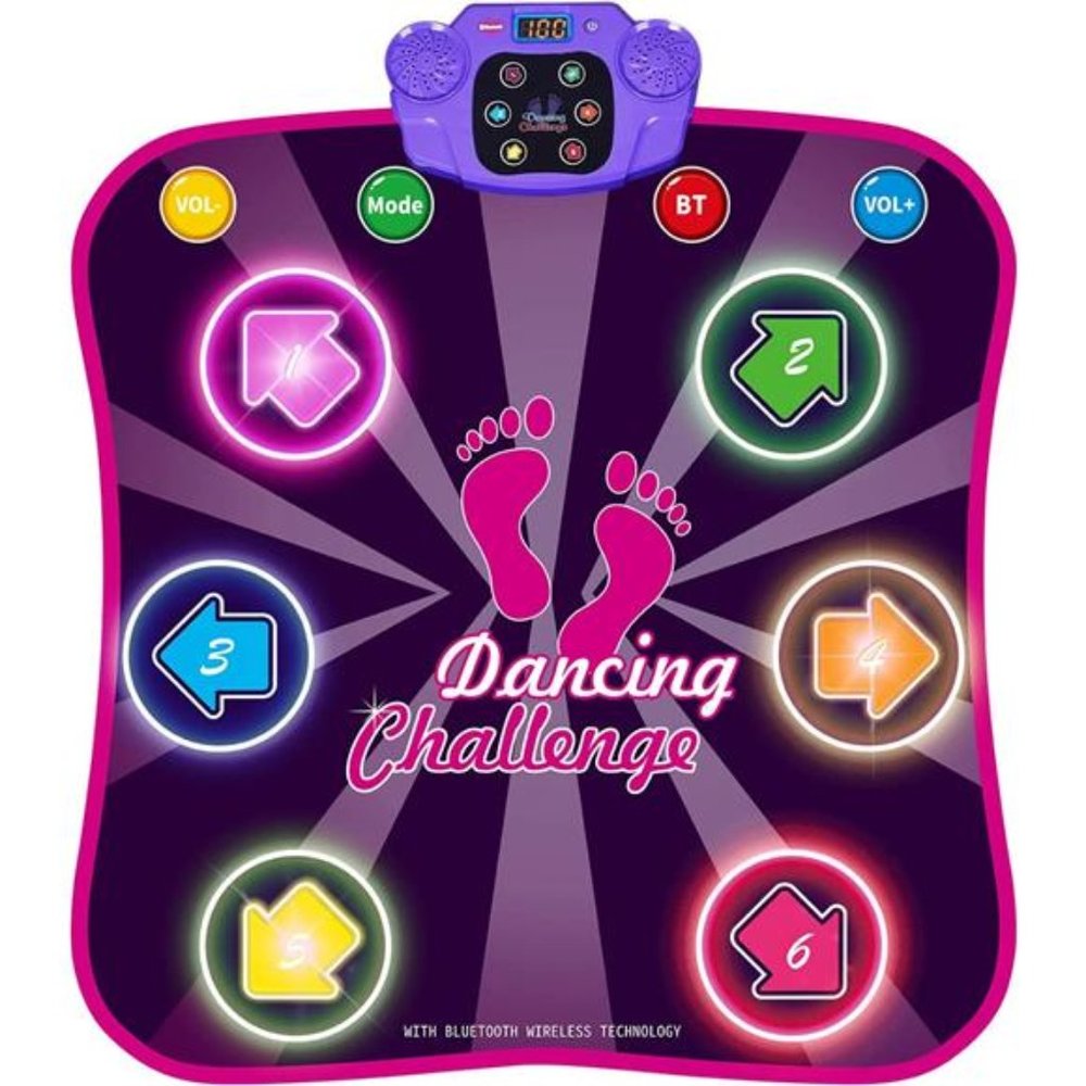 Light Up Dance Mat for Kids w/ 5 Game Mode | Wireless Bluetooth | Built in Music